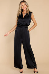 At Any Cost Black Jumpsuit - Red Dress