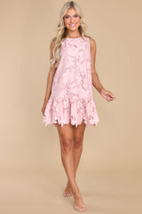 Be My Always Blush Pink Lace Dress - Red Dress