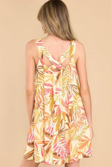 Be What You Want Yellow Print Dress - Red Dress