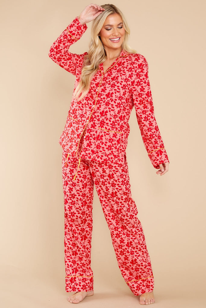 4 Playful Prints Blush Pajama Set at reddress.com