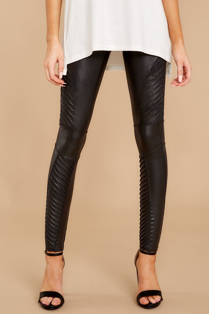Mama Faux Leather Leggings  Faux leather outfits, Leather leggings, Ribbed  long sleeve tee