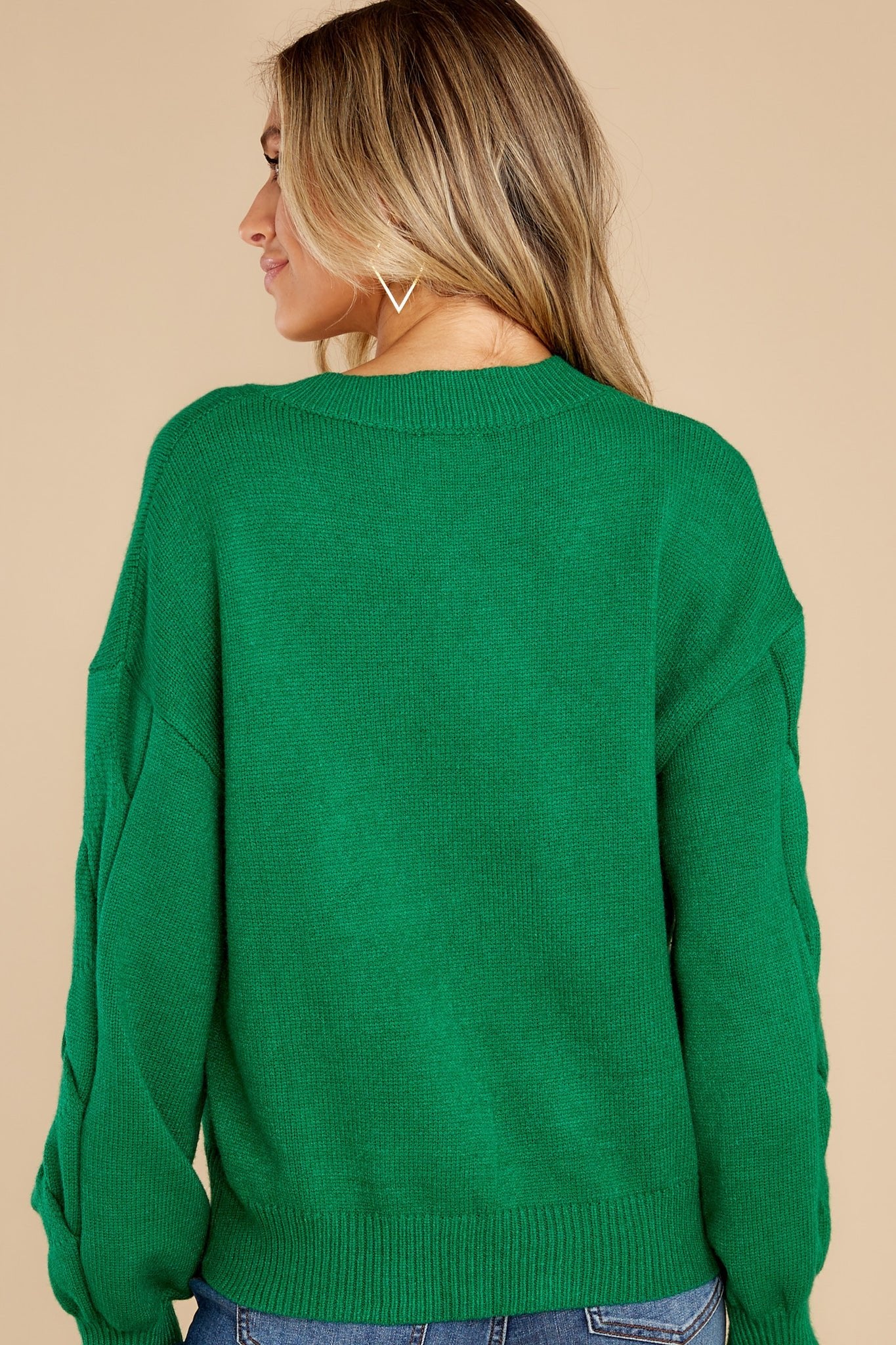 Bright Days Ahead Green Sweater - Red Dress
