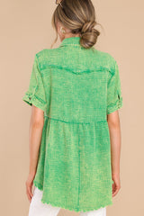Can't Live Without You Green Gauze Tunic - Red Dress