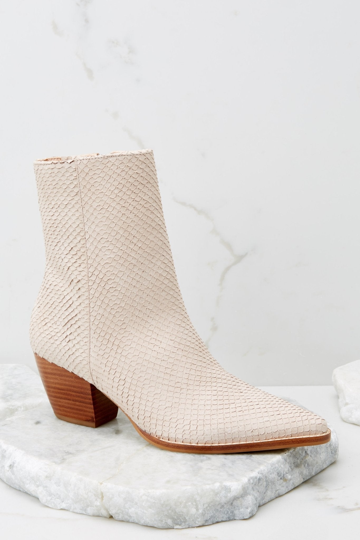 Matisse Caty Ankle Boot in Blush Snake - Women's Boots | Red Dress