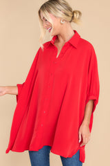 Clean Getaway Red Top - Red Dress