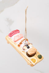 Dinner Is Served Sushi Board Ornament - Red Dress