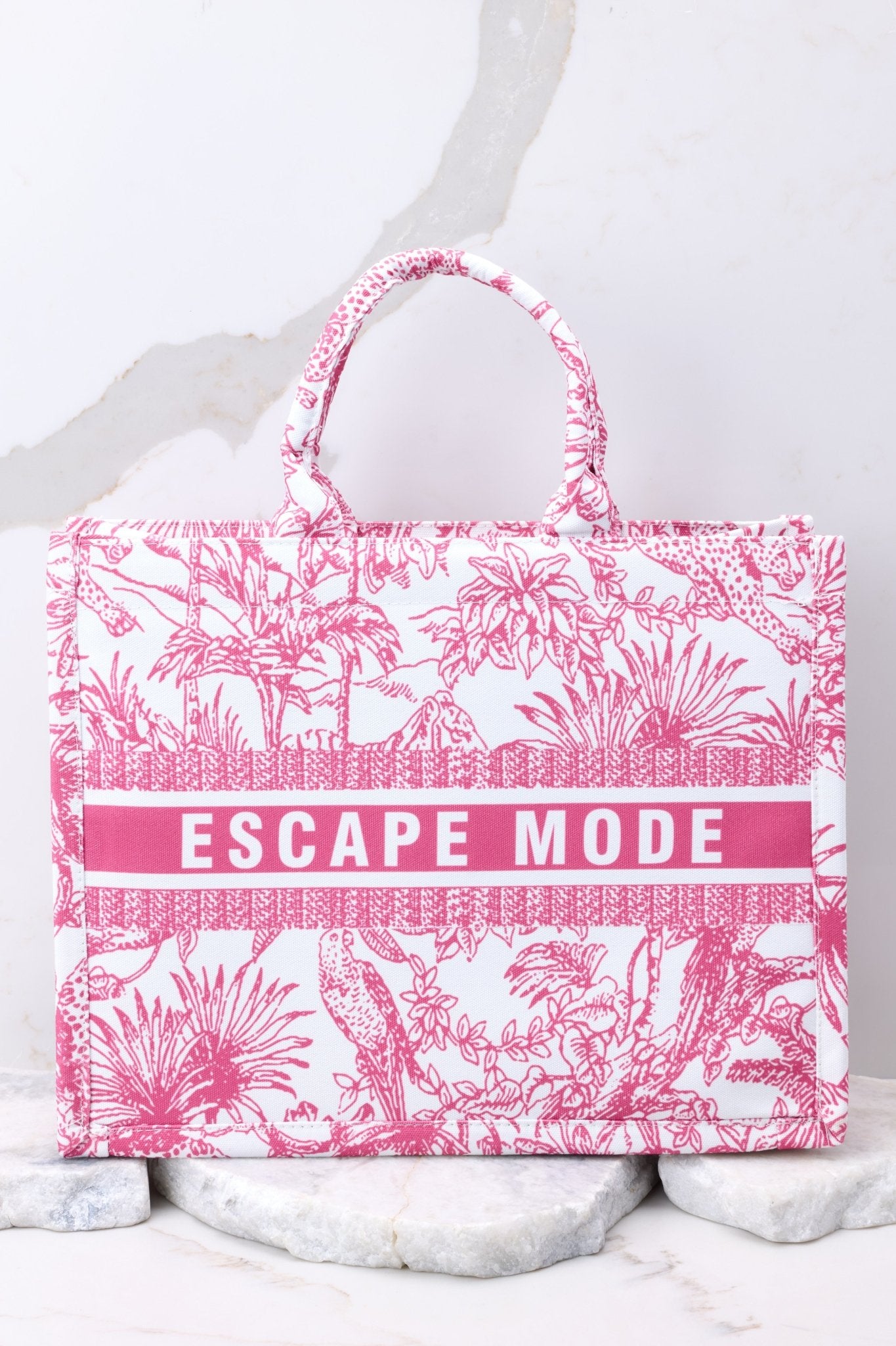 Escape Mode Pink Print Bag - Red Dress