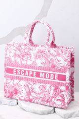 Escape Mode Pink Print Bag - Red Dress