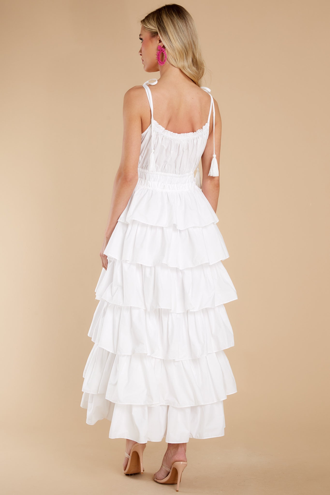 Essence Of Love White Maxi Dress - Red Dress