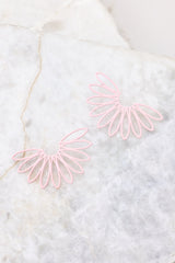 Fare Well Baby Pink Earrings - Red Dress