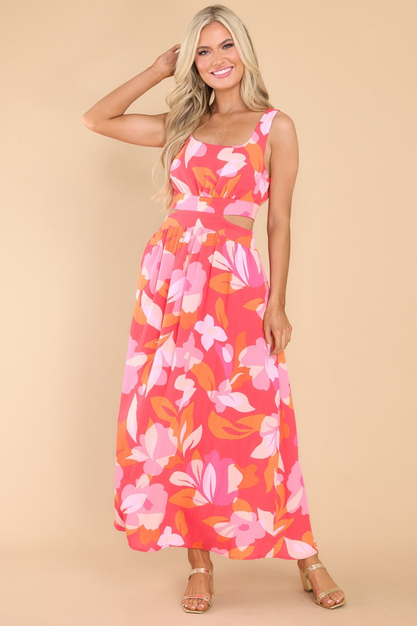 Adorable Floral Maxi Dress - Sundresses | Red Dress