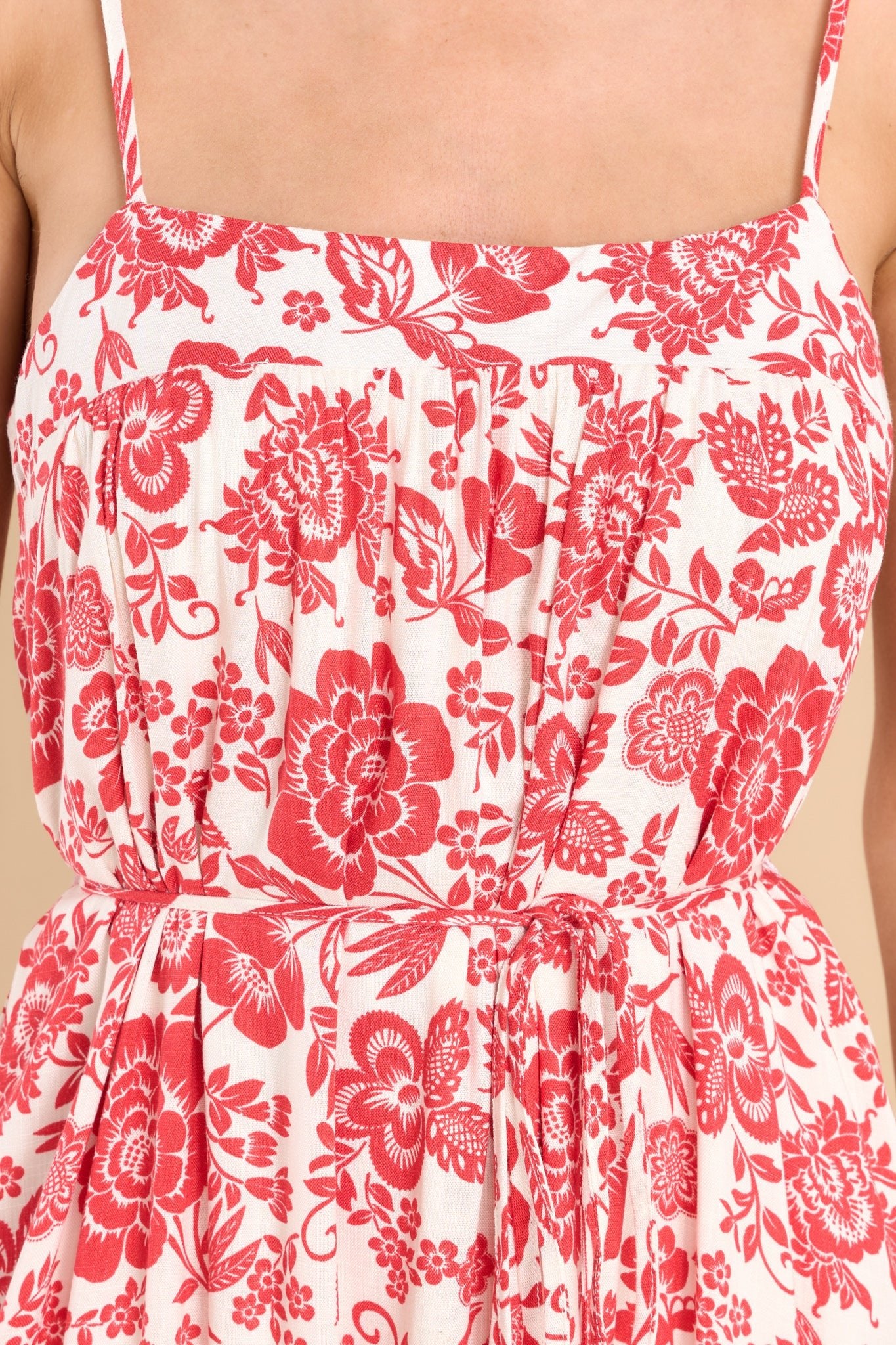 Gorgeous Red Floral Maxi Dress - Sundresses | Red Dress