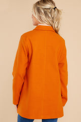 Fit For A Queen Burnt Orange Coat - Red Dress