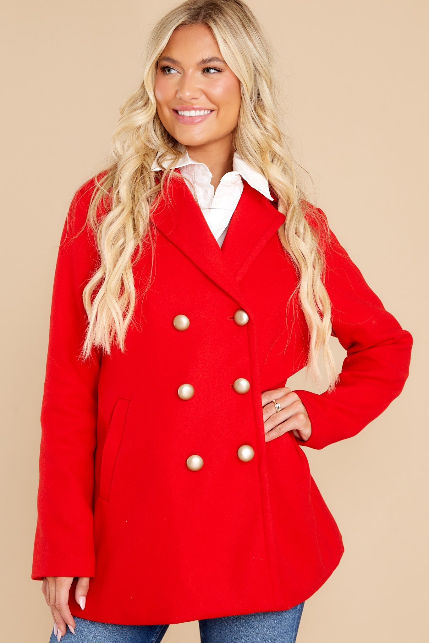 Fit For A Queen Red Coat - Red Dress