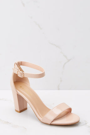 Darling Nude Ankle Strap Heels - Wedding Shop | Red Dress