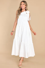 Fortune's Favorite White Maxi Dress - Red Dress