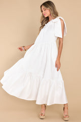 Fortune's Favorite White Maxi Dress - Red Dress