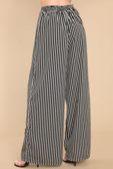 Freely Roaming Black Striped Pants - Red Dress