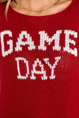 Game Day Red Chile Cotton Crew - Red Dress