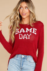 Game Day Red Chile Cotton Crew - Red Dress