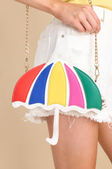 Get Under My Umbrella White Multi Bag - Red Dress