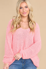 Good Together Pink Sweater - Red Dress
