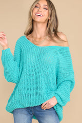 Good Together Turquoise Sweater - Red Dress