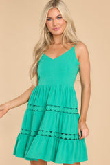 Gotta Have A Spark Kelly Green Dress - Red Dress