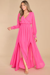Hard To Impress Hot Pink Maxi Dress - Red Dress