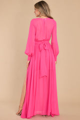 Hard To Impress Hot Pink Maxi Dress - Red Dress