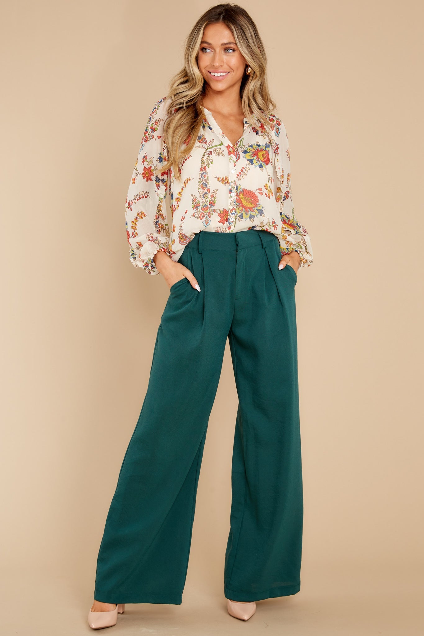 Aura Fabulous Green Pants - Office Outfits