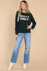 Holly Jolly Scarab Sommers Sweatshirt - Red Dress