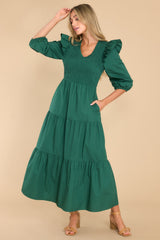 If You Know You Know Green Maxi Dress - Red Dress