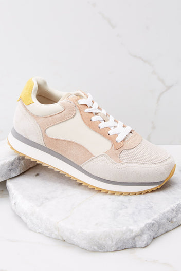 Trendy Taupe Athletic Sneakers - Shoes On Trend | Red Dress