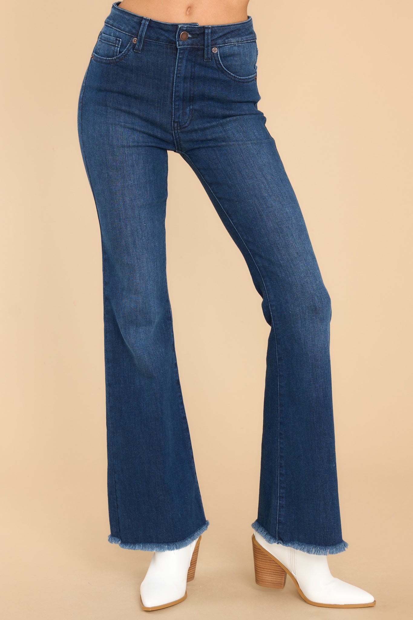 JUST USA High Rise Flare Jeans | Mature Womens Clothing – Jolie Vaughan  Mature Women's Online Clothing Boutique