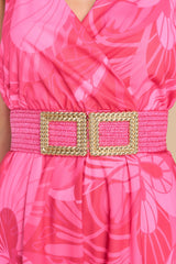 Just Say It Hot Pink Belt - Red Dress