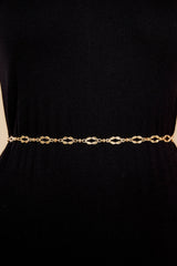 Learn The Way Gold Chain Belt - Red Dress