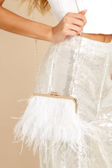 Light As A Feather White Clutch - Red Dress