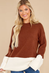 Live Your Truth Coffee Sweater - Red Dress