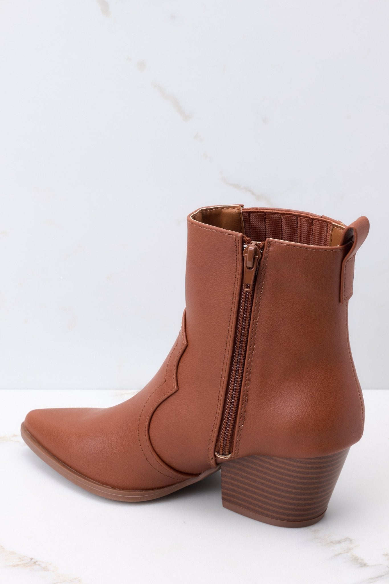 6 Living For It Western Brown Camel Boots at reddress.com