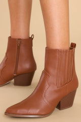 1 Living For It Western Brown Camel Boots at reddress.com
