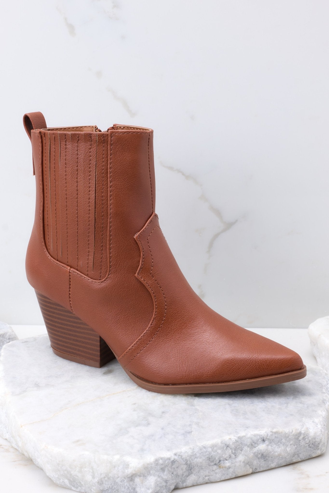 3 Living For It Western Brown Camel Boots at reddress.com