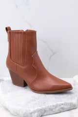 3 Living For It Western Brown Camel Boots at reddress.com