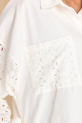Made To Be Magnificent White Eyelet Top - Red Dress