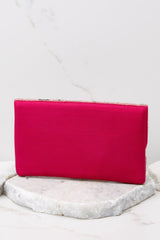Make It Fierce Pink And Black Beaded Clutch - Red Dress