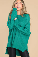 Meant To Be Together Bright Emerald Sweater - Red Dress