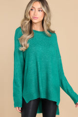Meant To Be Together Bright Emerald Sweater - Red Dress