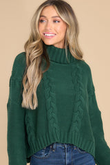 Mesmerized By Love Hunter Green Sweater - Red Dress