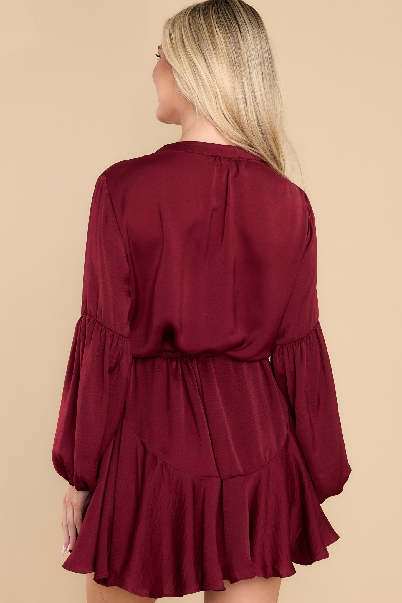 Moment Of Truth Burgundy Dress - Red Dress