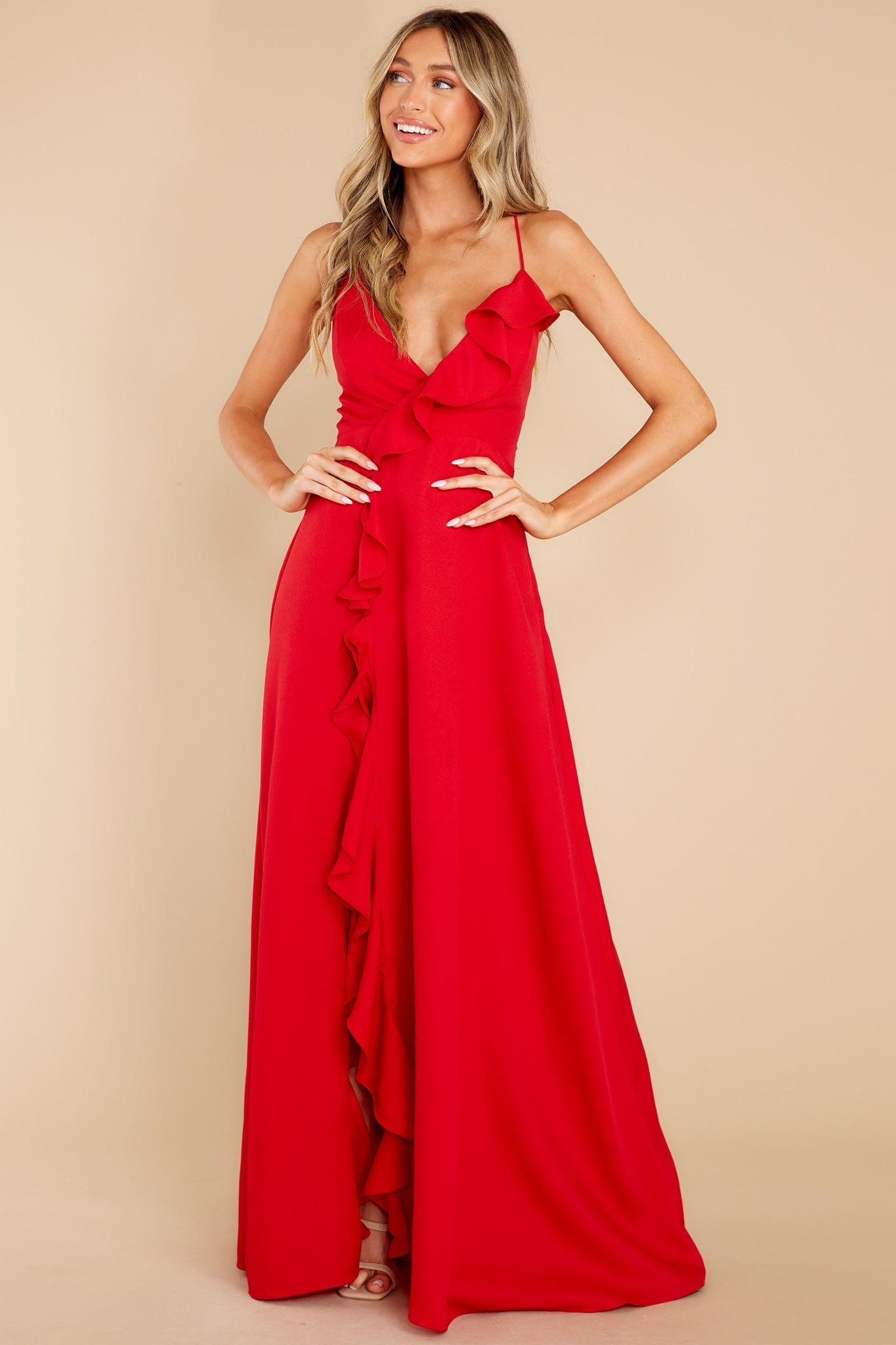 More To Come Red Maxi Dress - Red Dress